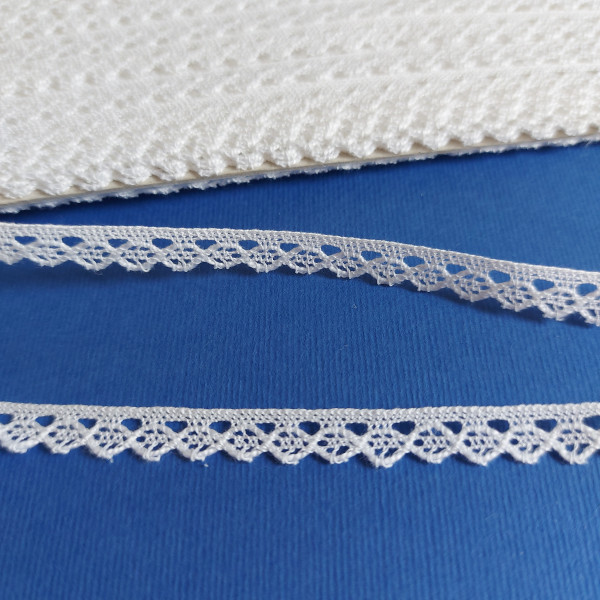 Art. 197 - White Machine Lace Border - Width 8 mm